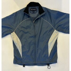Port Authority Womens XSmall Blue Gray Light Weight Full Zip Polyester‎ Jacket